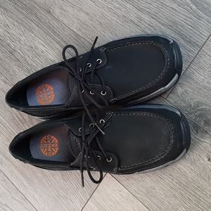 Men's black leather Dunham loafers size 9.5